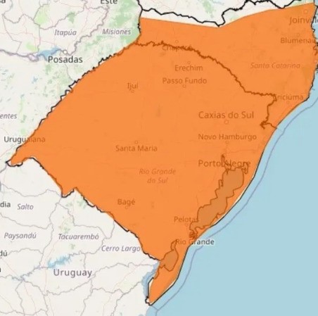 RS tem alerta de perigo para tempestades e ventos fortes para os próximos dias 