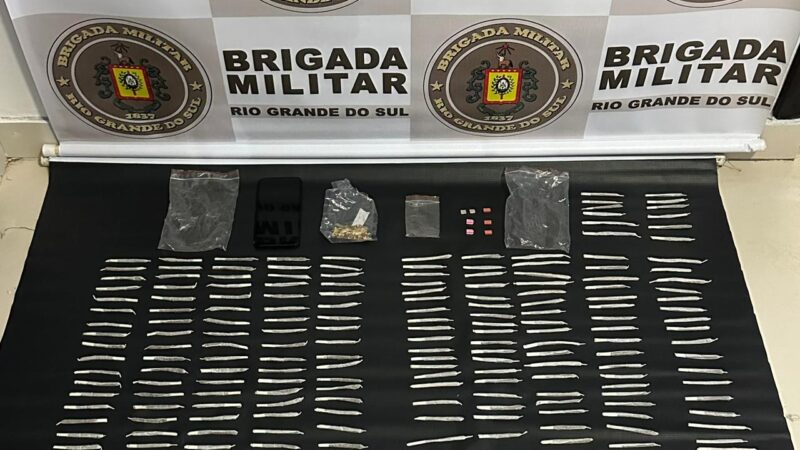 BM prende homem por tráfico de drogas e apreende mais de 200 cigarros de maconha em Torres