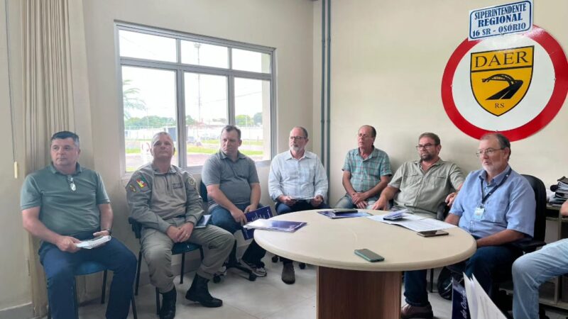 REUNIÃO NO DAER EM OSÓRIO DEBATE SOLUÇÕES PARA BLOQUEIOS NA ESTRADA DA PERUA E REGIÃO 