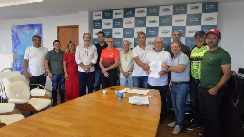 Município de Osório realiza a assinatura da ordem de serviço para implantação da ciclorrota na estrada do Palmital e Linha Peixoto  