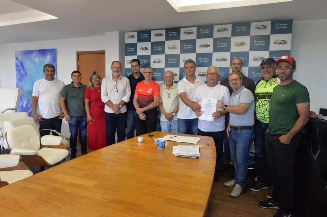 Município de Osório realiza a assinatura da ordem de serviço para implantação da ciclorrota na estrada do Palmital e Linha Peixoto  