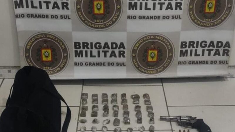 BM prende homem com arma e drogas em Balneário Pinhal 