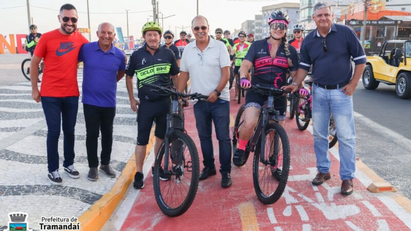 Tramandaí inaugura a ciclofaixa da beira-mar  