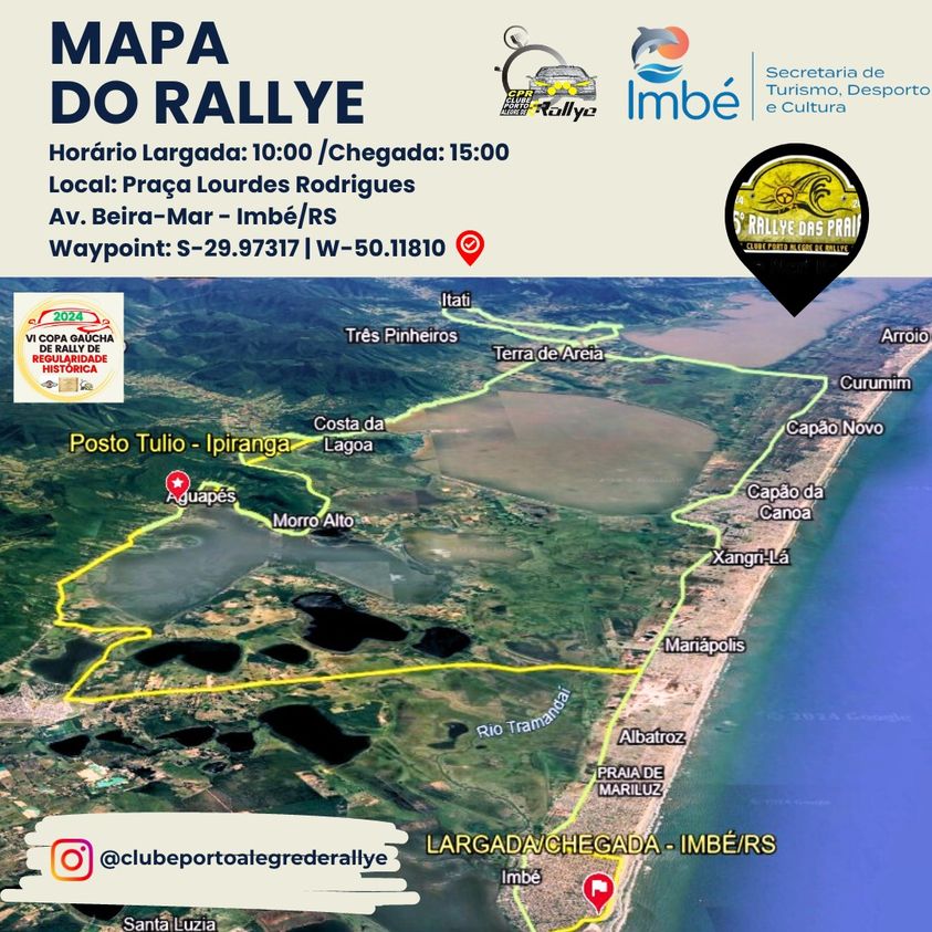 45ª EDIÇÃO DO RALLYE DAS PRAIAS TEM TRAJETO DEFINIDO 