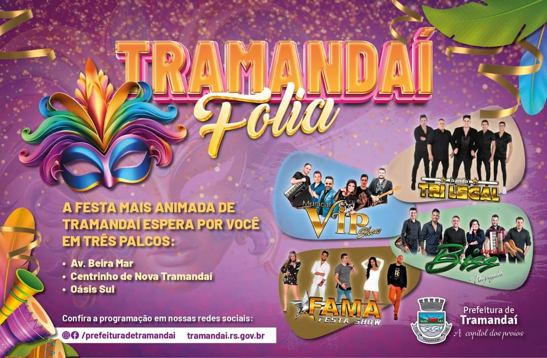 Tramandaí Folia: A festa mais animada do ano promete movimentar a Capital das Praias