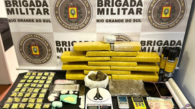 BM apreende quase 13 quilos de maconha em Torres