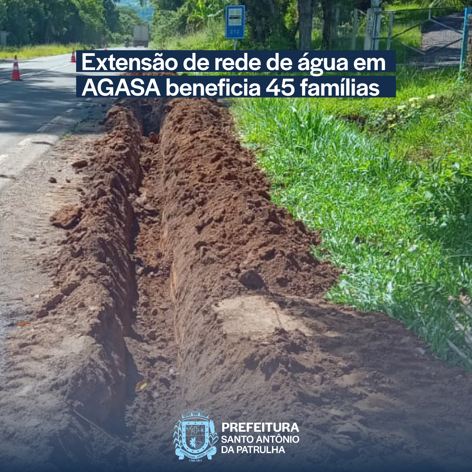 Extensão de rede de água na AGASA beneficia 45 famílias  