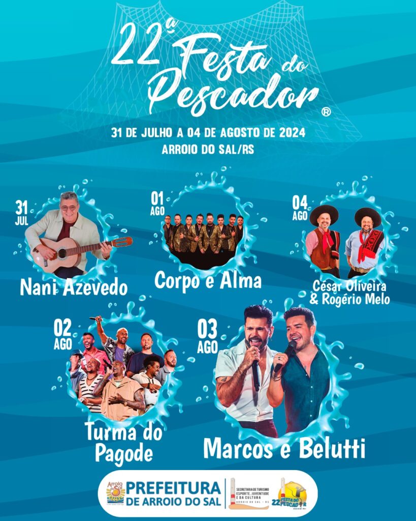 A 22ª Festa do Pescador de Arroio do Sal promete agitar o litoral norte ...