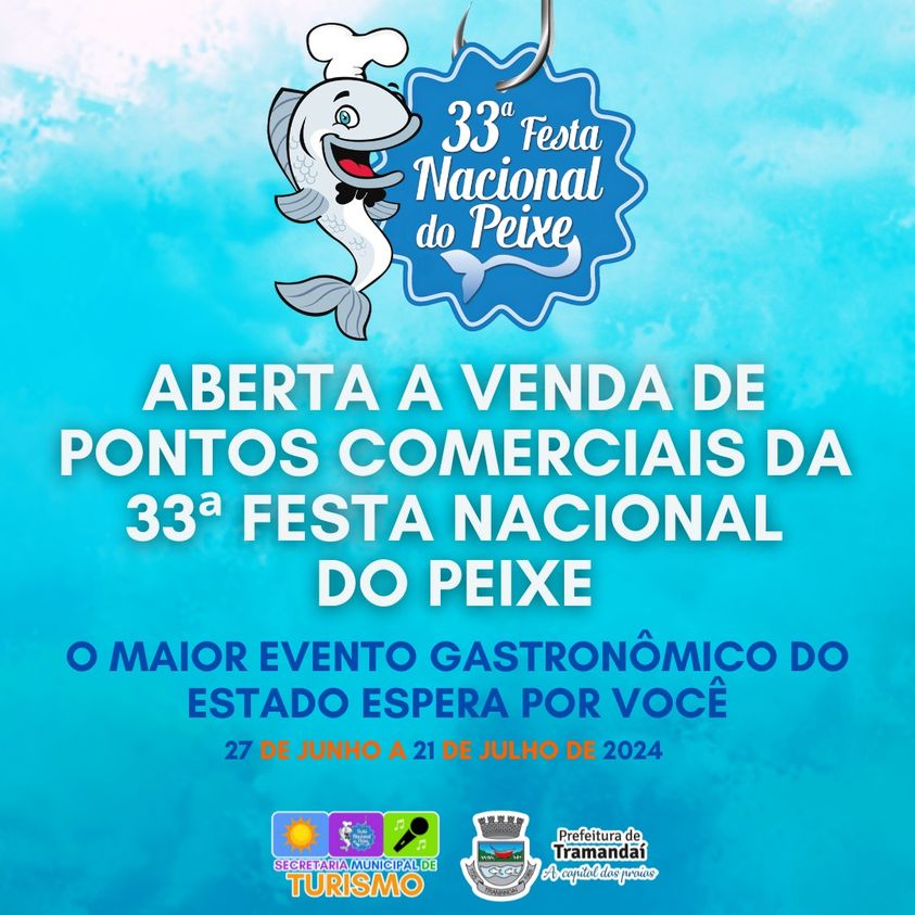 Aberta a venda dos pontos comerciais da 33ª Festa Nacional do Peixe de Tramandaí 