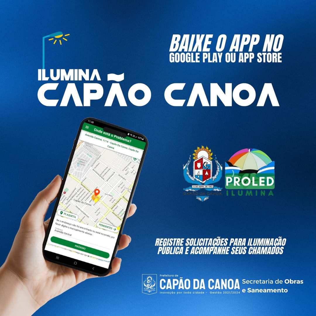 App “Ilumina Capão Canoa” auxilia manutenção da iluminação pública