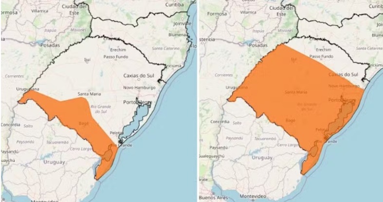 RS tem alerta de temporais para quinta-feira 