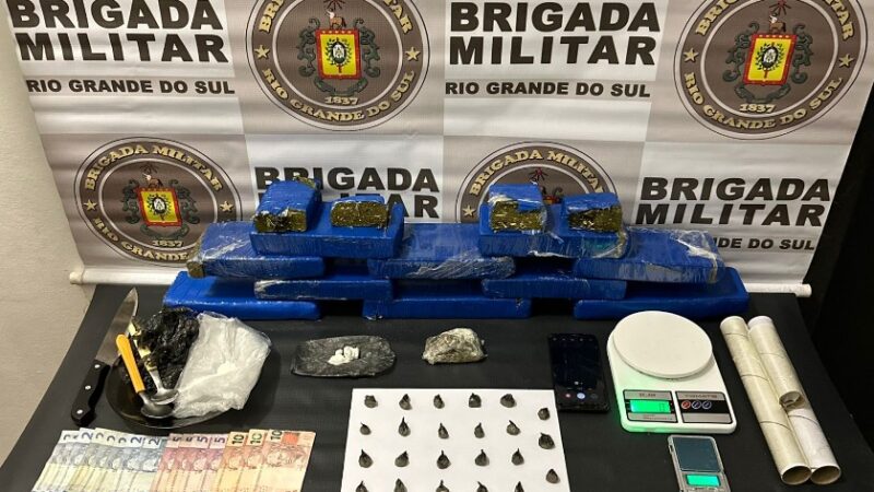 BM prende mulher com quase 8 kg de maconha em Torres