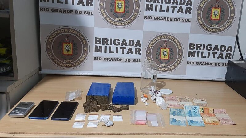 Homem é preso com quase 2 kg de drogas em Palmares do Sul