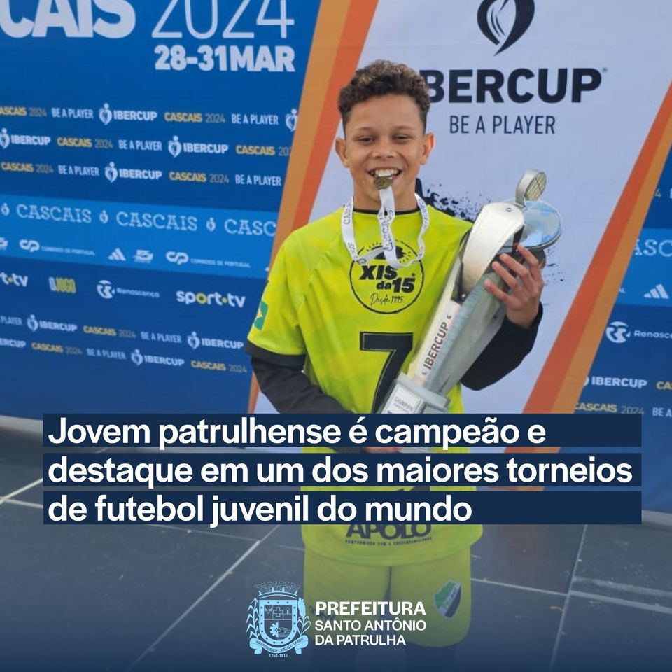 Jovem patrulhense é campeão e destaque em um dos maiores torneios de futebol juvenil do mundo