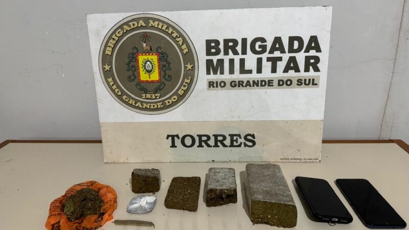 BM prende homem com drogas e munições em Torres