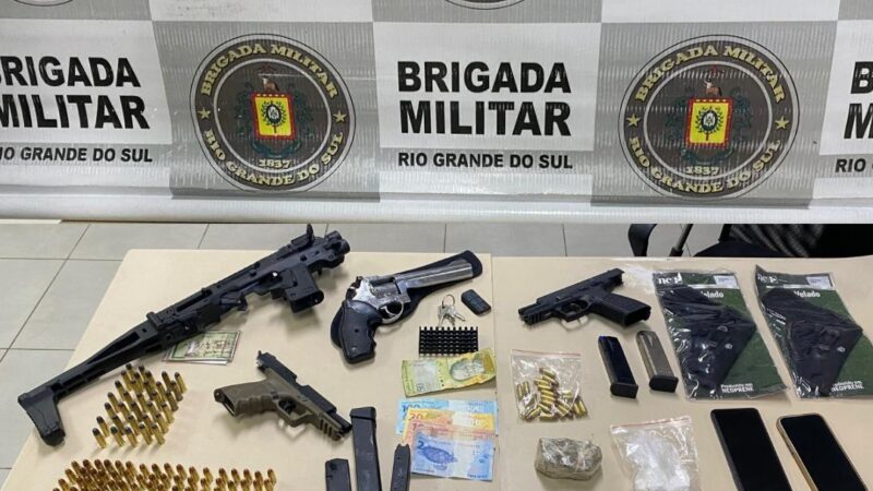 BM apreende armas e drogas durante barreira policial em Imbé