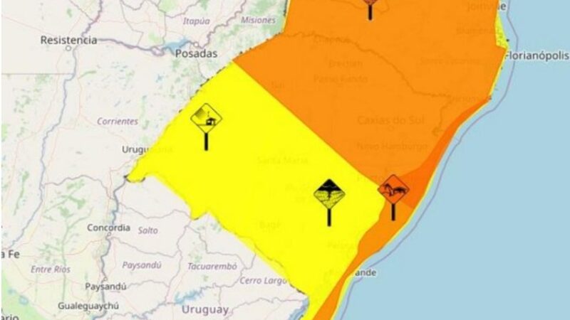 RS tem cinco alertas do Inmet para risco de tempestade, vendaval e queda na temperatura nesta sexta-feira