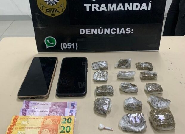 POLÍCIA CIVIL PRENDE HOMEM POR TRÁFICO DE DROGAS EM TRAMANDAÍ