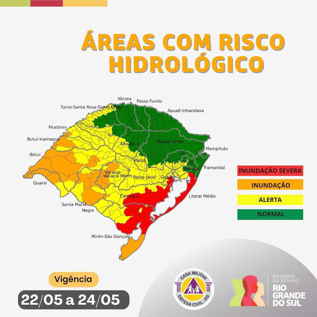 Defesa Civil Alerta: Áreas com Risco Meteorológico