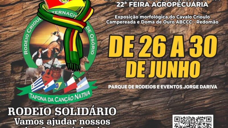 40° edição do Rodeio Crioulo Internacional de Osório será solidário