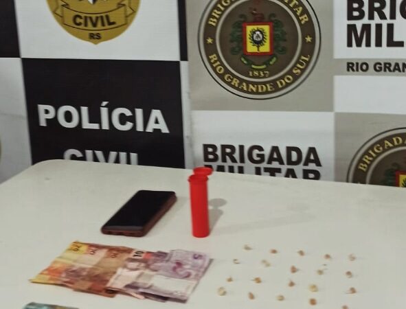 BM e PC apreendem homem por tráfico de drogas em Xangri-Lá