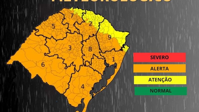 DEFESA CIVIL ALERTA: ÁREAS COM RISCO METEOROLÓGICOS E HIDROLÓGICO