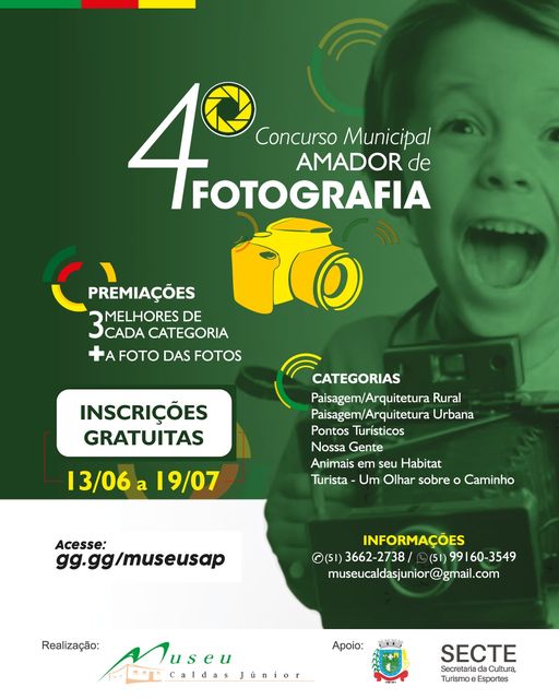 Está chegando mais um Concurso Municipal Amador de Fotografia de Santo Antônio da Patrulha