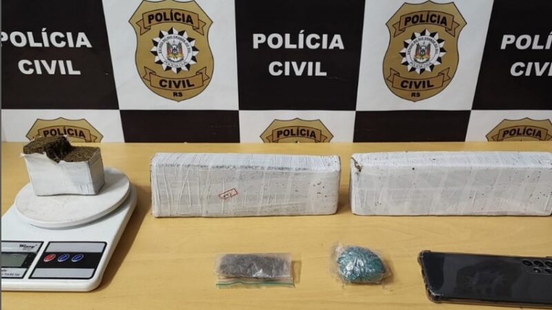 POLÍCIA CIVIL PRENDE HOMEM POR TRÁFICO DE DROGAS EM CAPÃO DA CANOA