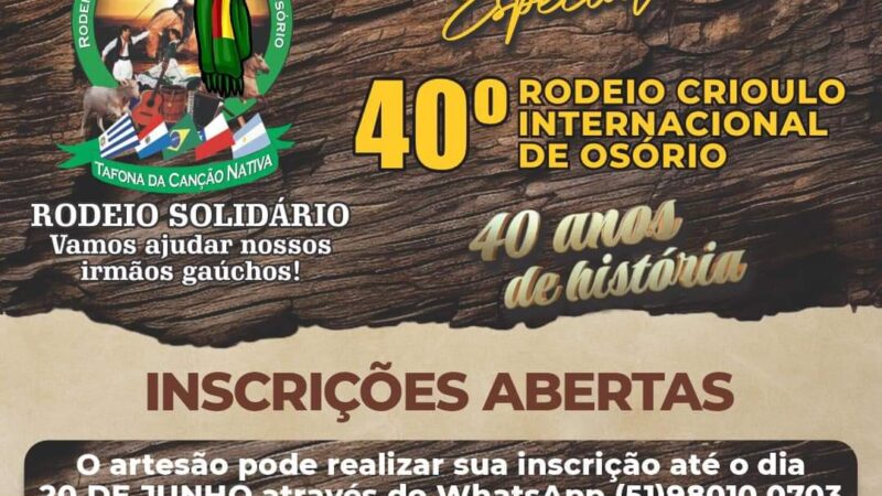 BAZAR É DAQUI, TEM VALOR NO RODEIO DE OSÓRIO