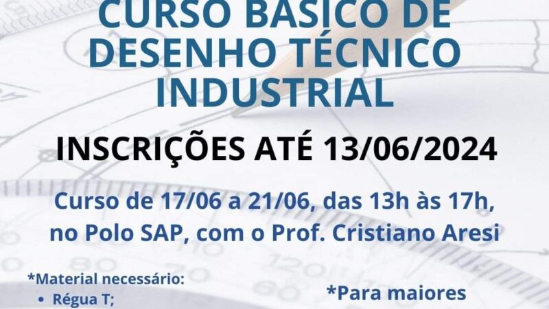 Polo Santo Antônio está com inscrições abertas para o curso de desenho técnico industrial