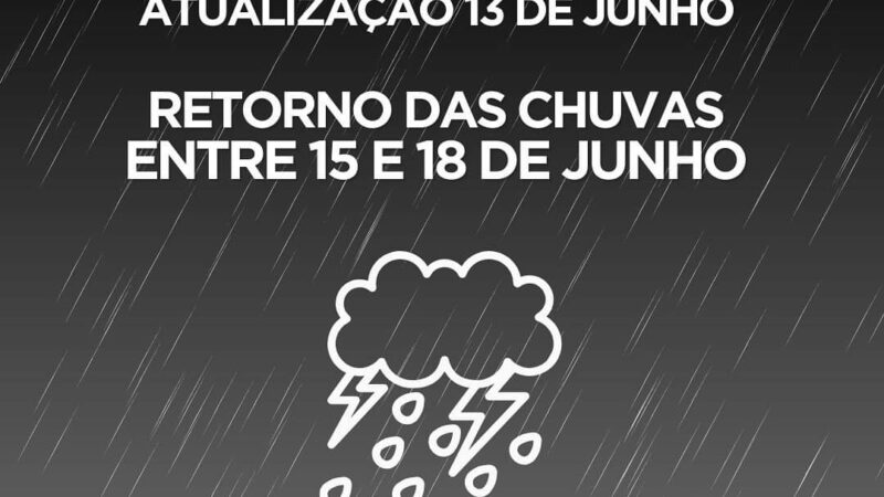 A Defesa Civil Estadual  segue monitorando o avanço de uma frente fria que trará chuvas ao RS entre os dias 15 e 18 de junho