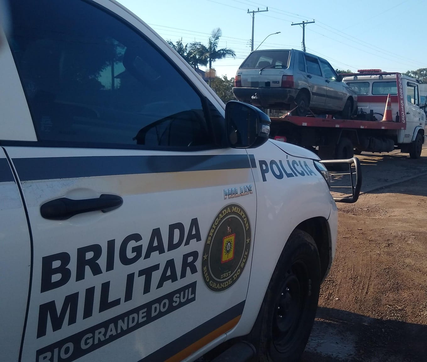 BM recupera veículo em Tramandaí durante Operação Cerco Fechado