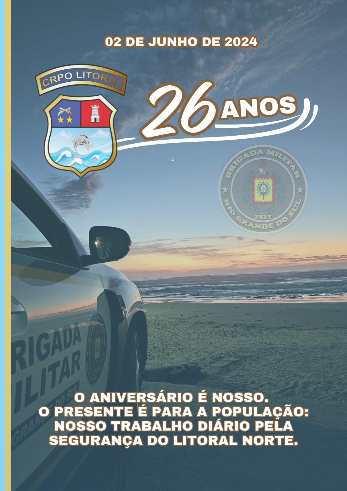 CRPO LITORAL COMPLETA 26 ANOS