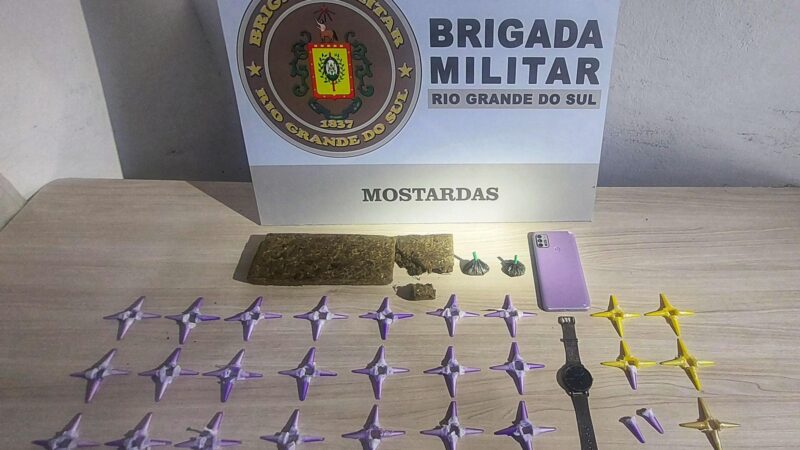 BM intercepta venda de drogas na frente de ginásio em Mostardas