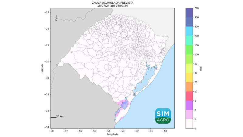 Nebulosidade e temperaturas amenas previstas para os próximos dias no RS