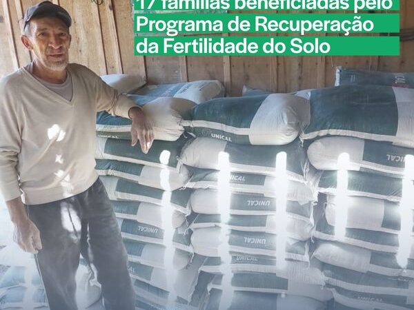 17 famílias foram beneficiadas pelo Programa de Recuperação da Fertilidade do Solo em Santo Antônio da Patrulha