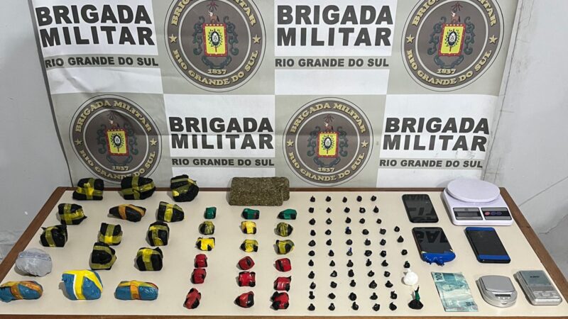 Ação rápida da Brigada Militar resulta na prisão de duas pessoas por tráfico de drogas em Torres