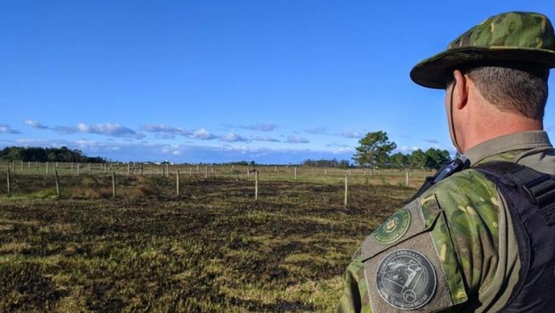 Brigada Militar prende homem em flagrante por provocar incêndio em vegetação no Litoral Norte