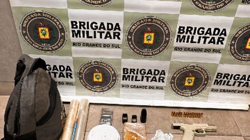 Brigada Militar realiza prisão de homem por tráfico de drogas em Capão da Canoa