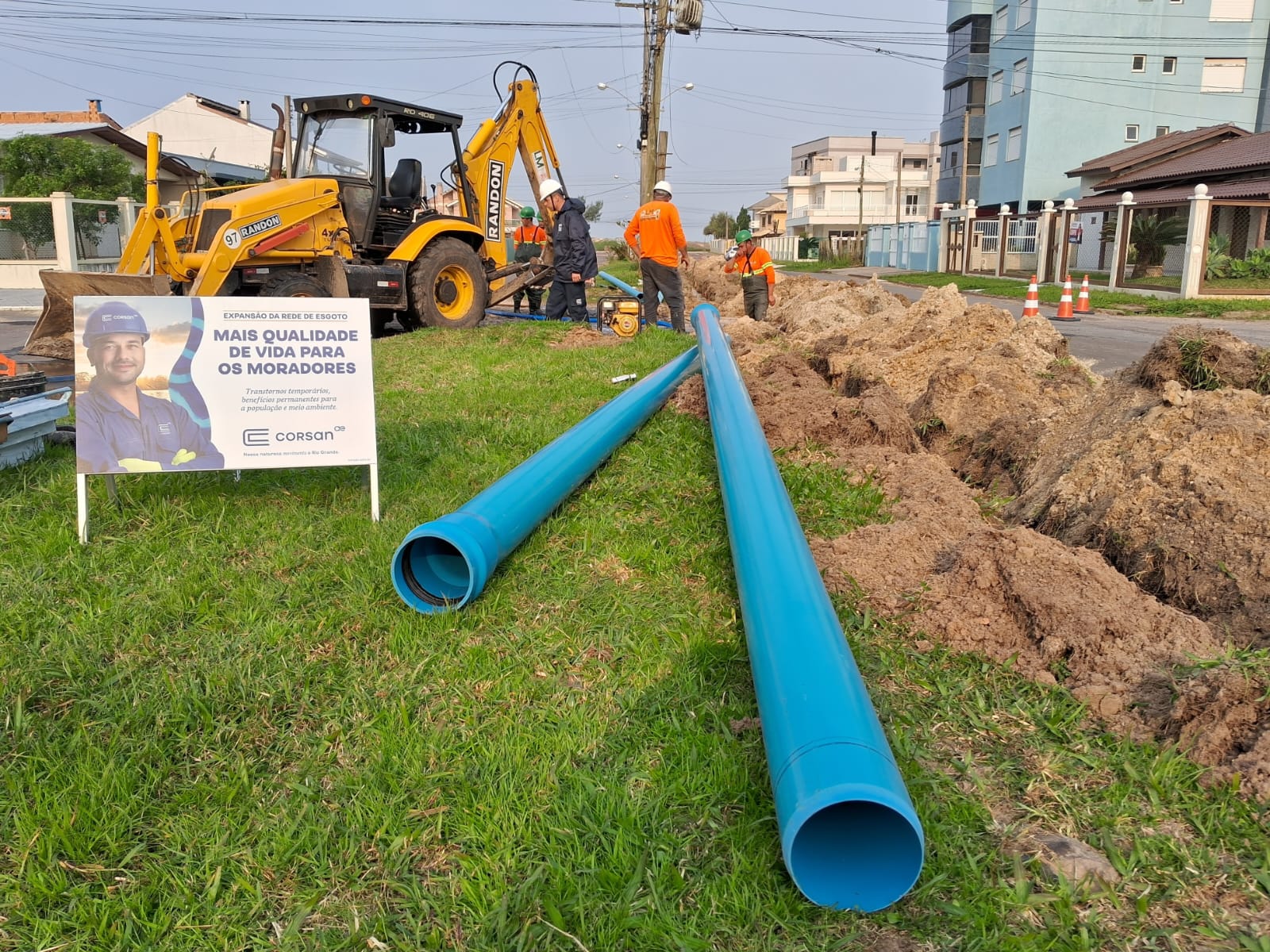 Ampliação do sistema de esgotamento sanitário no bairro Zona Nova irá beneficiar beneficiar 4 mil pessoas em Tramandaí