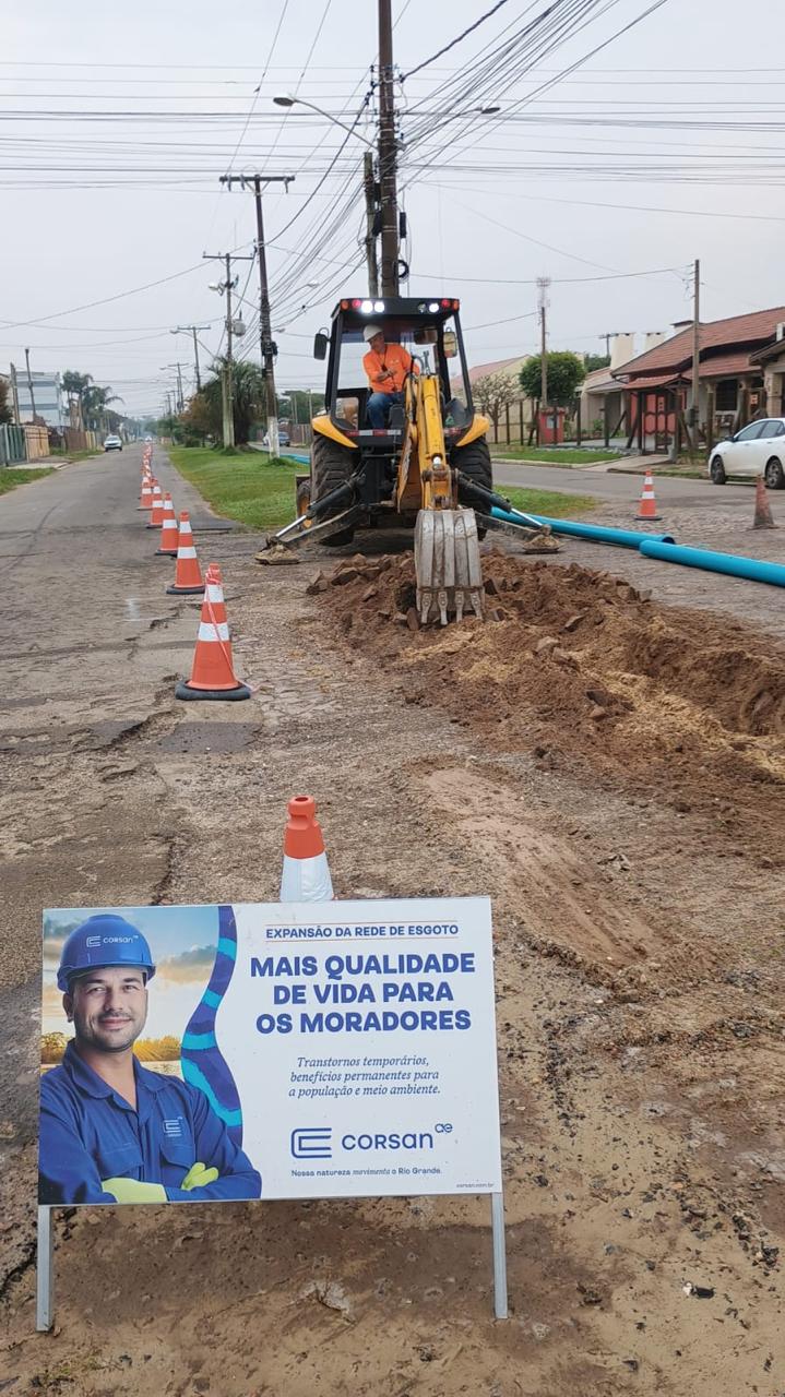 Etapa da ampliação da rede de esgoto no bairro Zona Nova será finalizada esta semana em Tramandaí