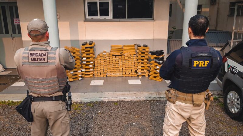 PRF e BM prendem traficante transportando quase 300 quilos de maconha em Osório