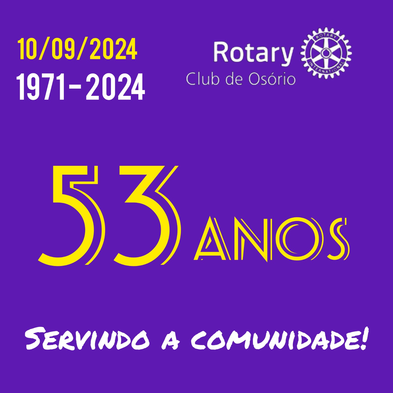 Rotary Clube de Osório comemora 53 anos