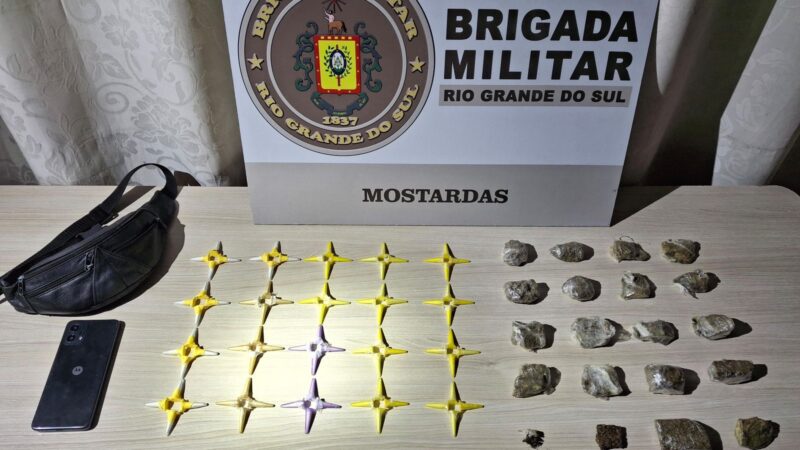 Homem é preso com cocaína e maconha em Mostardas