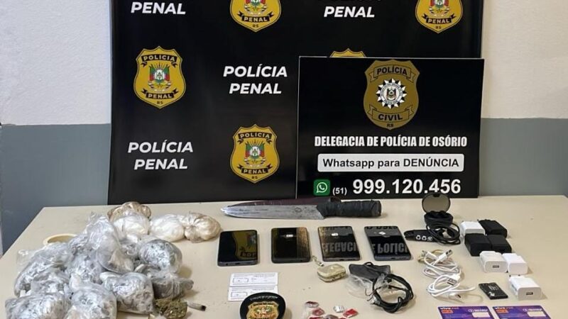 AÇÃO CONTRA NARCOTRÁFICO E EXTORSÃO NO INTERIOR DE PRESÍDIO É REALIZADA EM OSÓRIO