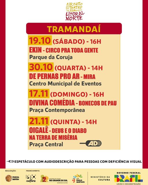 Prefeitura de Tramandaí promove Circuito de Teatro de Rua