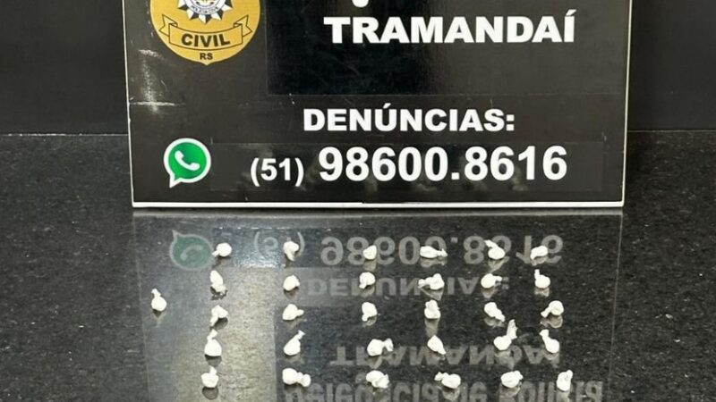 POLÍCIA CIVIL PRENDE HOMEM POR TRÁFICO DE DROGAS EM TRAMANDAÍ