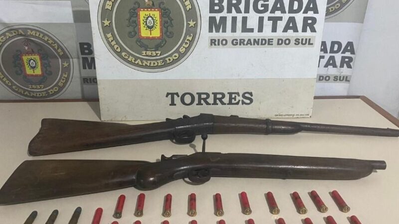 Homem é preso com dois rifles em Torres