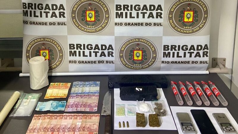 Brigada Militar prende homem por tráfico de drogas em Imbé