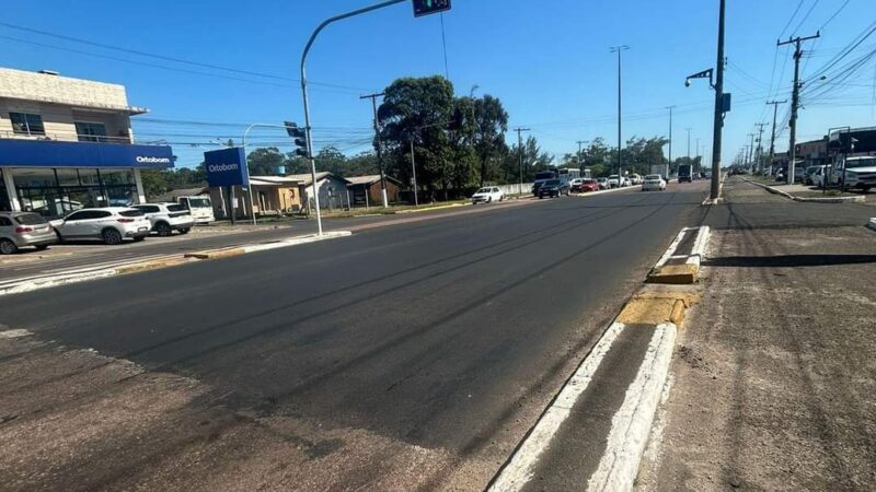 Prefeitura de Tramandaí realiza recapeamento asfáltico na Avenida Fernandes Bastos